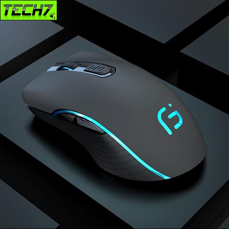Chuột Led Không Dây GX9 - Bluetooth + Wireless USB 2.4G - Pin sạc - Chống ồn cho máy tính Laptop