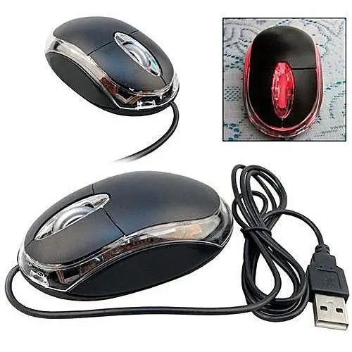 (COD)Mini LED Wired Mice Computer Mouse Portable Usb Cable Optical ...
