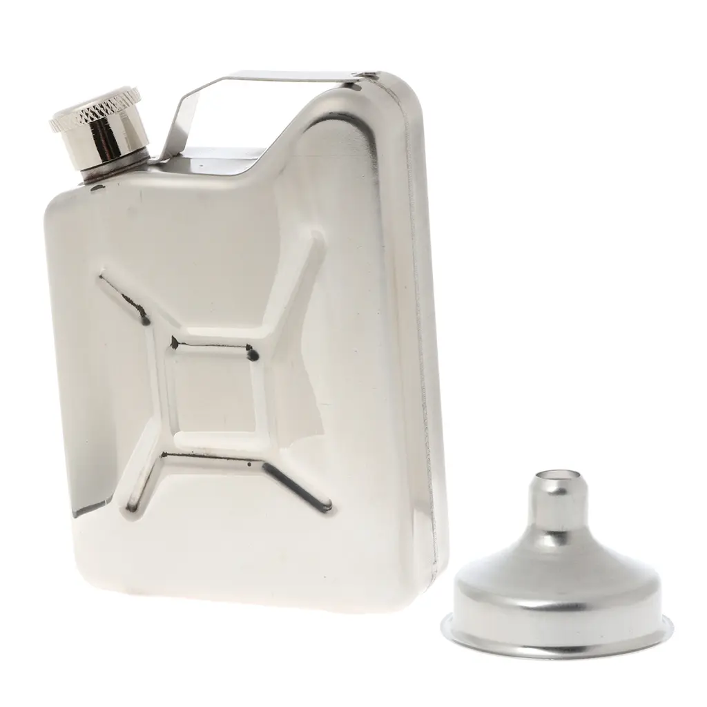 5oz Stainless Steel Jerry Can Hip Flask Liquor Whisky Pocket Bottle Men