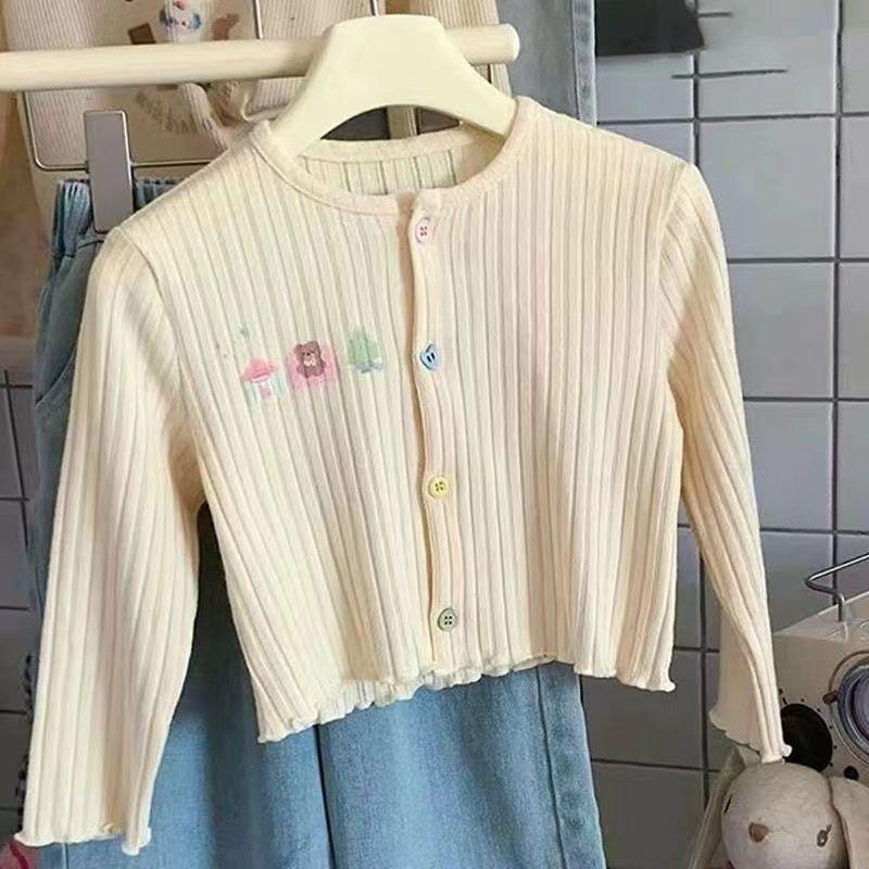 Product Introduction of [Store Hot Sale] Children's Cardigan Jacket for Girls, Autumn 2024 New Style, Long Sleeve, Cool-Proof, Knitted, Slim Fit, Girls' Jacket 7