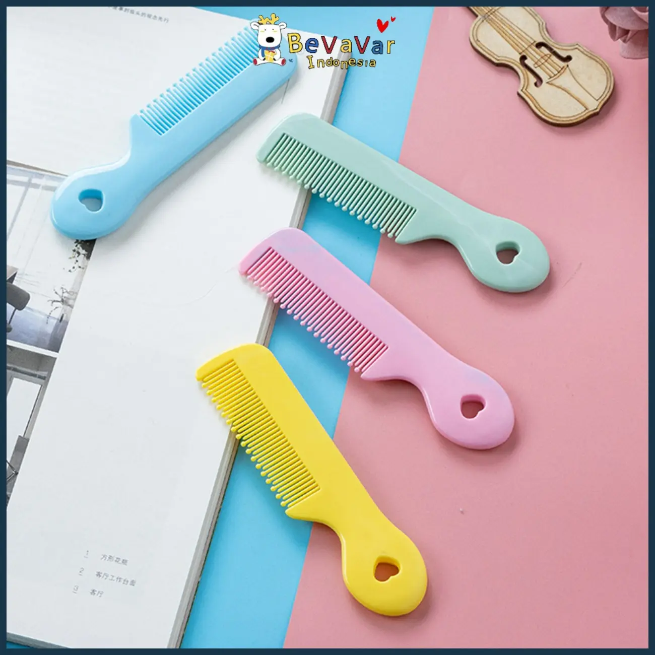 Bevavar sisir rambut bayi baby Hair Comb sisir anak bayi Biru Kuning