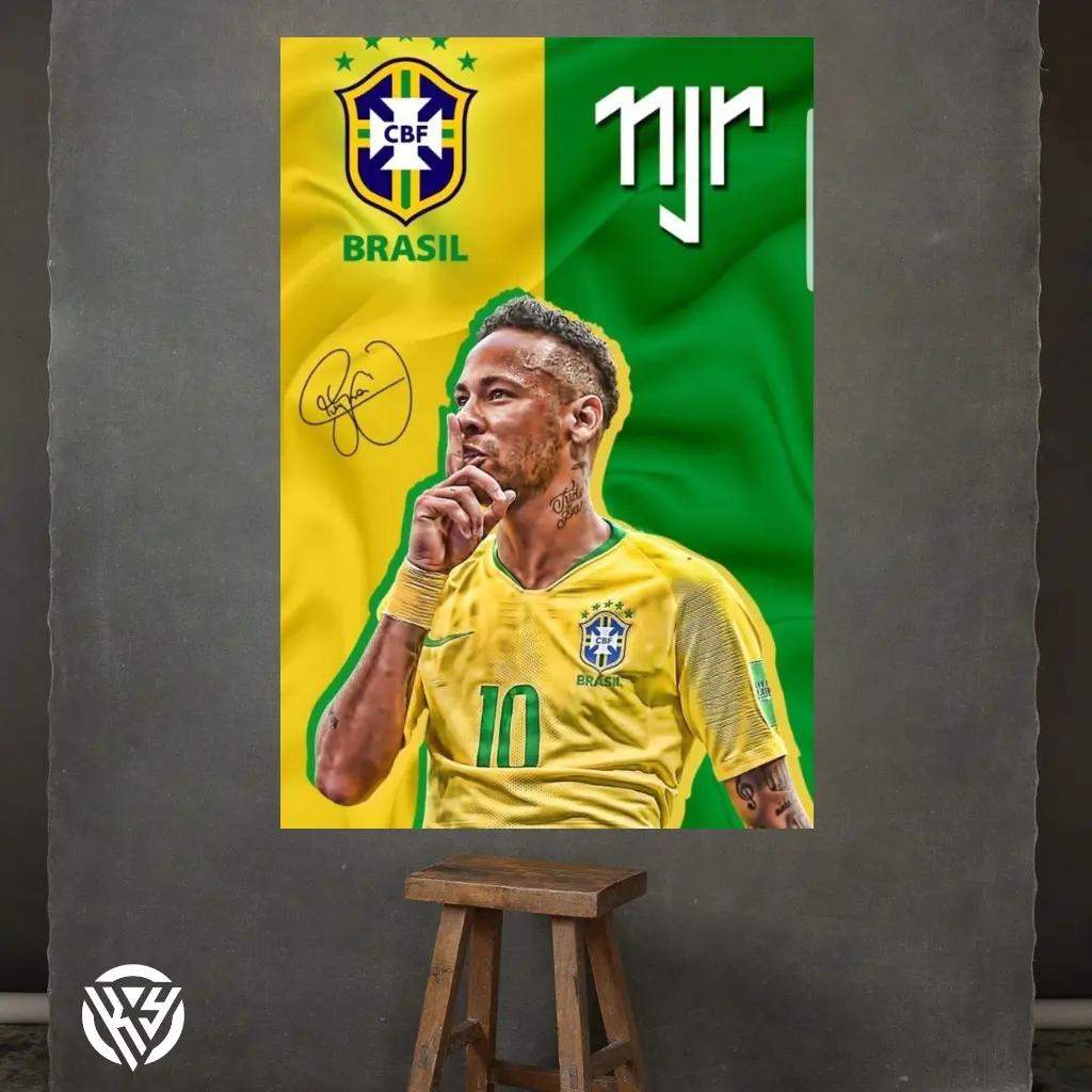 Hiasan dinding poster mdf neymar jr