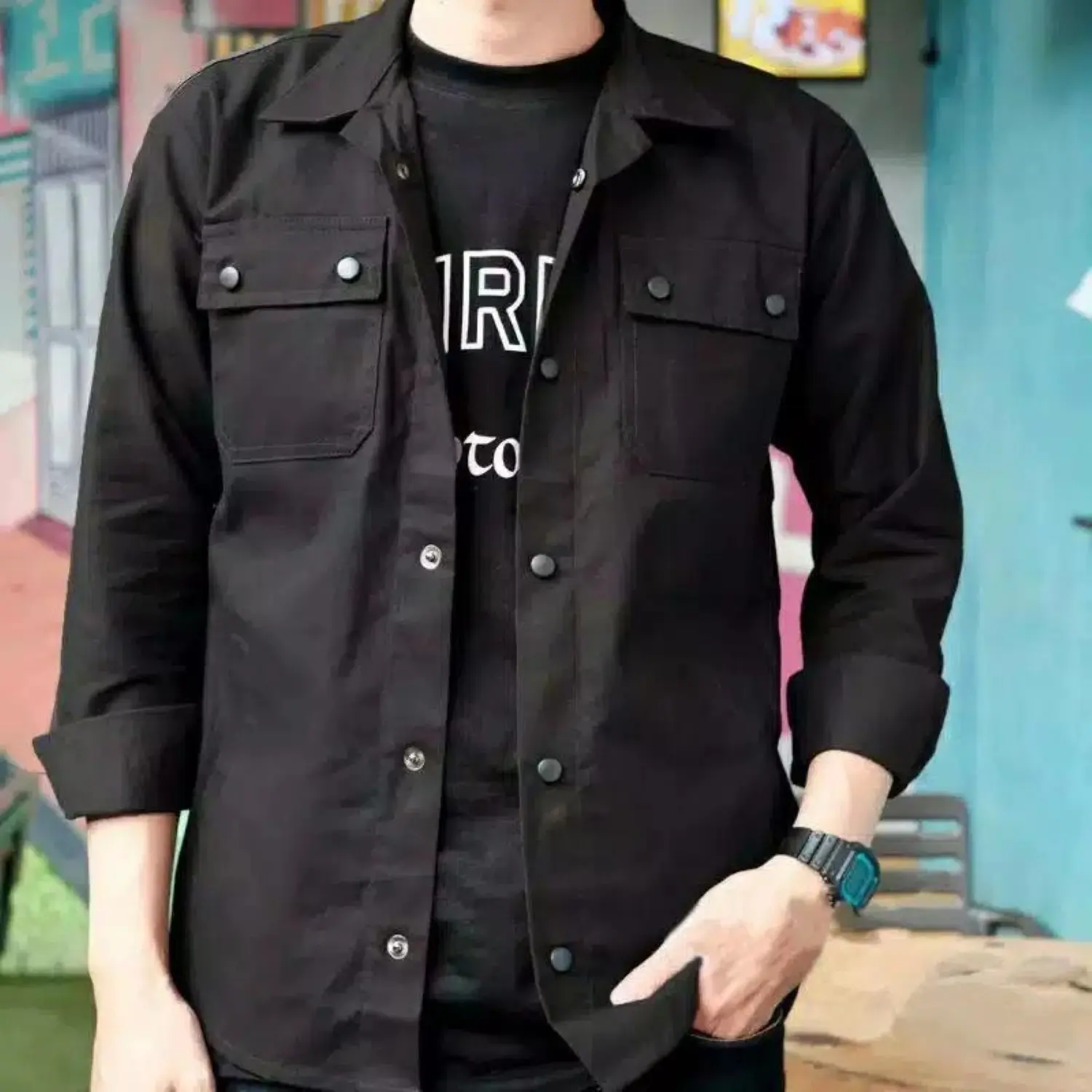 COD - Semi Parka Original Terbaru || Jaket Truker Parka || Jaket Kemeja Parka Pria Wanita || Size M - XXL Distro Casual Canvas Panjang Formal