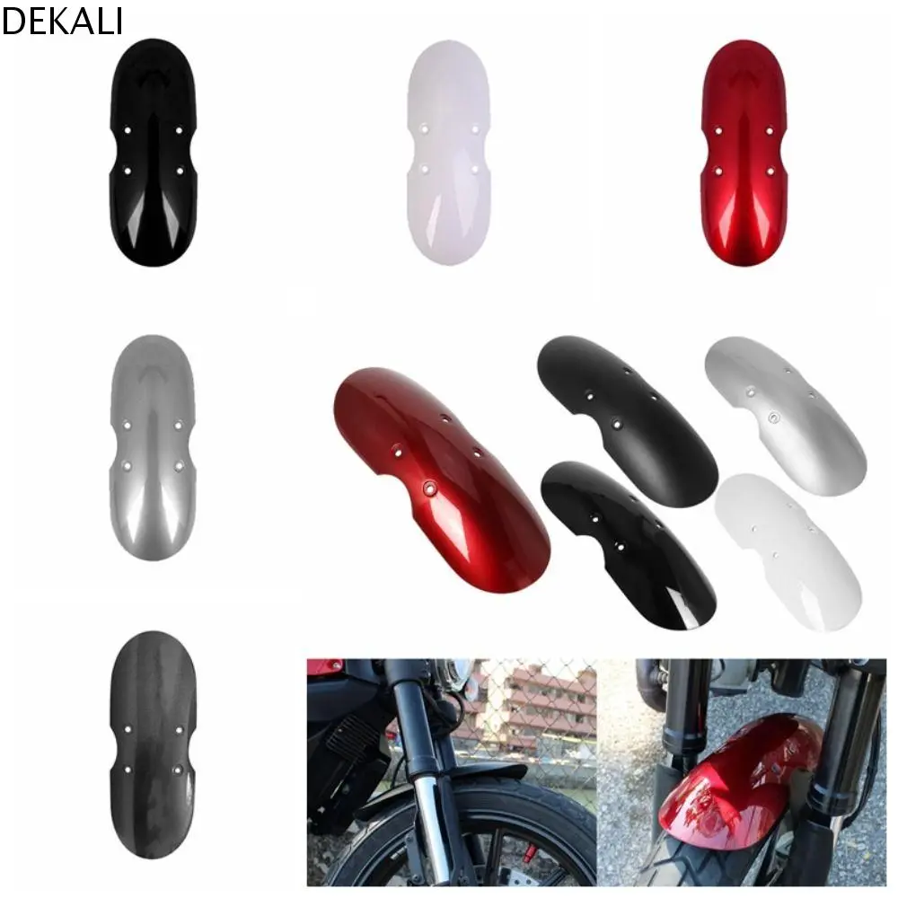 DEKALI Fairing Splash Cover ABS Motorcycle Short Front Fender Front Tire Short Motorcycle Mask Splash Mudguard Modification Protector Retro Short Racer Mud Flap Guard Motorcycles Parts