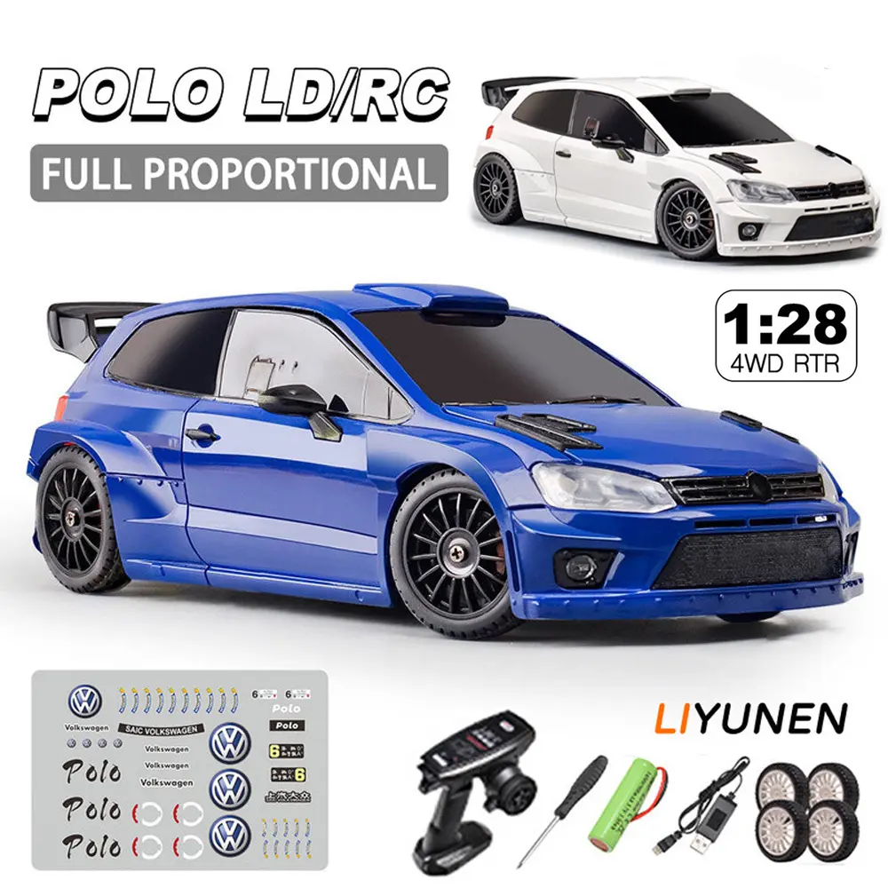 1/28 LDRC Servo RTR 4WD RC Drift Car Servo Steering Full Proportional ...