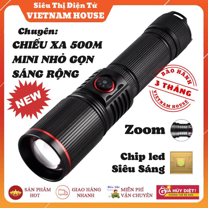 NEW || ĐÈN PIN SIÊU SÁNG XML - F5 CAO CẤP, THIẾT KẾ NHỎ GỌN - SANG TRỌNG, ĐÈN PIN CẦM TAY DÃ NGOẠI TÍCH HỢP SẠC USB - C VÀ CHỐNG NƯỚC TỐT