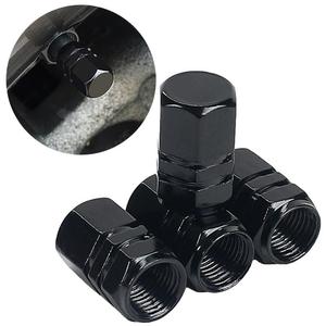 4pcs Tapón de válvula de llanta de color sólido, Tapones contra polvo de aire para llantas, Cubiertas de vástago de llanta, Accesorios automotrices impermeables, Decoración de estilo de coche