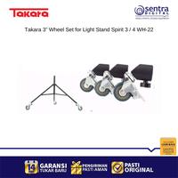 Gambar Takara WH-22 Wheel Set 3 Inch Light Stand Tripod Caster Stabilizer for Spirit 3 / 4 Studio Accessories dari Sentra Digital Kota Surabaya 2 Tokopedia