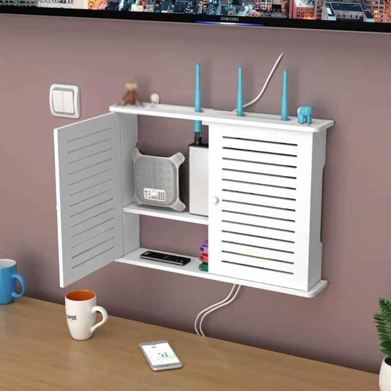 Hộp Tủ Kệ đựng bộ định tuyến wifi không dây treo tường tiện lợi, che ổ điện…
