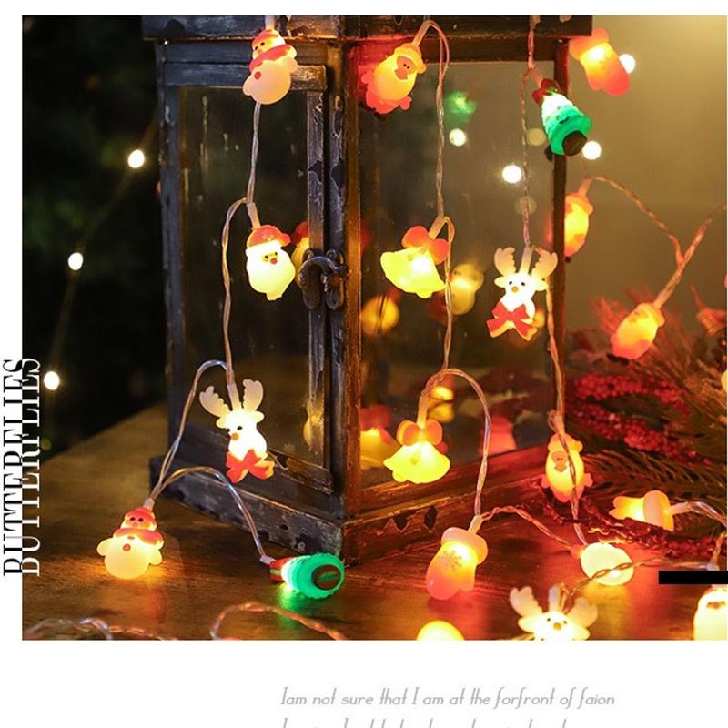 Dây Đèn Led To Giáng Sinh Noel Hình Nổi Ông Già Noel Cây Thông xᶖnh Xắn 3
