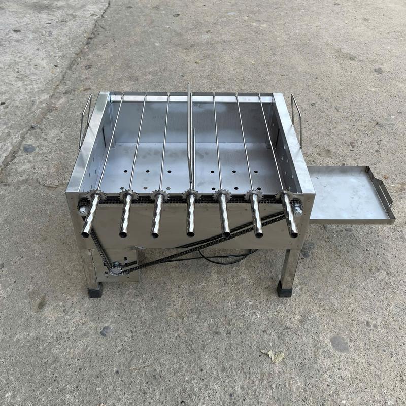 Bếp Nướng Than Hoa INOX 304 - Siêu Bền, Có Motor , tai xách 4