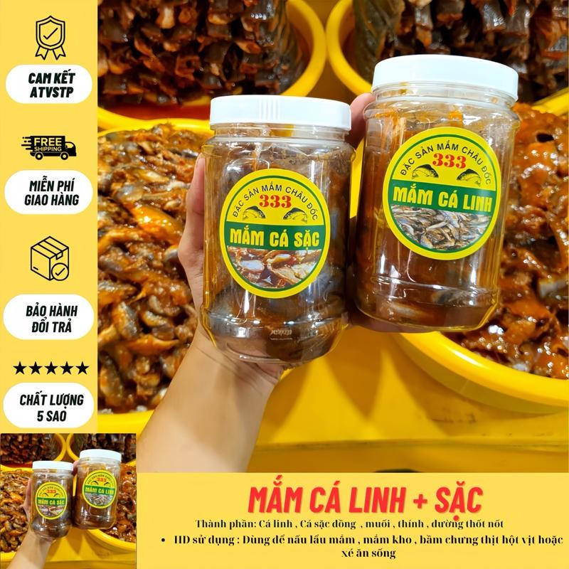 Combo 500g Mắm Cá Linh + 500g Mắm Cá Sặc - Dùng để nấu lẩu mắm , mắm kho , chưng thịt hột vịt Food