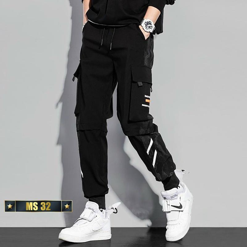 Quần jogger nam in hoạ tiết trẻ trung chất kaki túi hộp ống bó Fashion 24H QJ Sport Tập Thể Dục