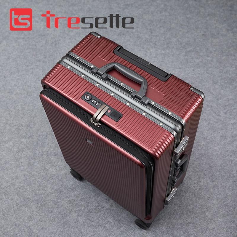 Product Introduction of [SIZE 20+24+26INCH] Vali cao cấp Tresette TSL-2029 Có Ngăn Đựng Latop Vân Dọc Sang Trọng Cổng Sạc USB 25