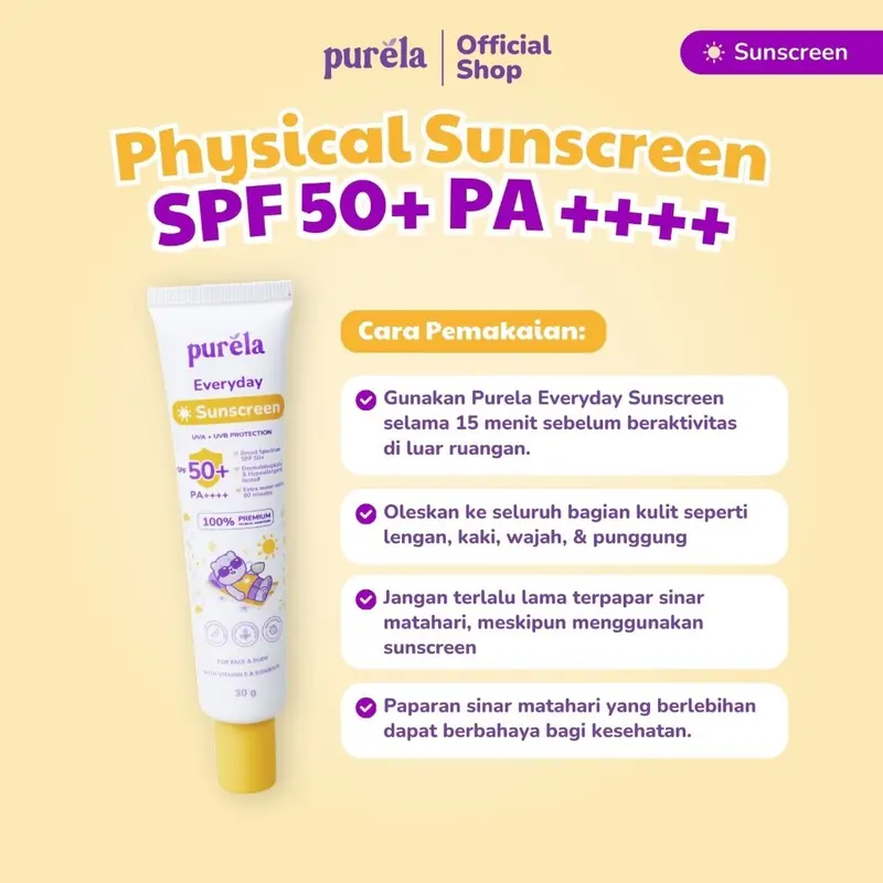 PURELA KIDDY SHINE Sunscreen 30 gr, Soothing70 gr, Hair Lotion 60 ml, Lotion 60 gr 4
