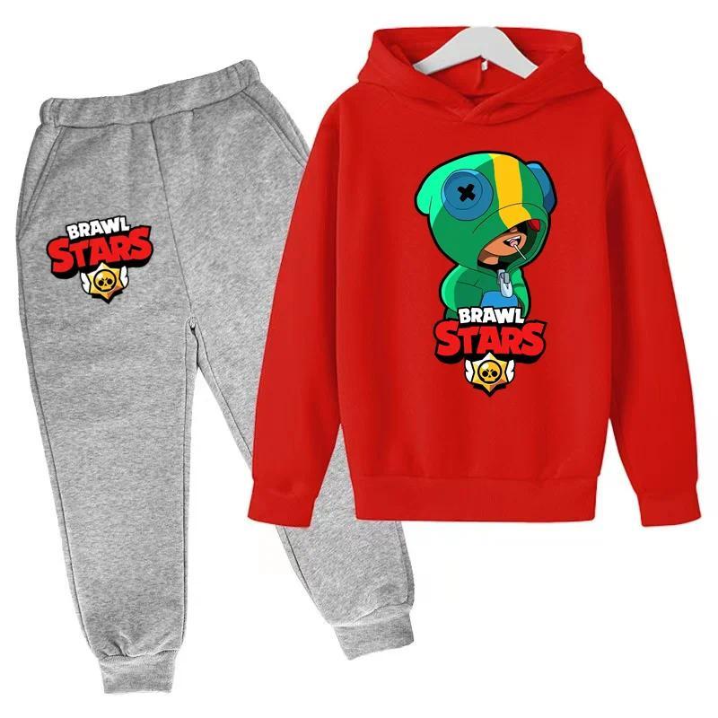 Product Introduction of Children's cartoon game printed hoodie Sports shirt top + pants handsome sports comfortable casual suit 8