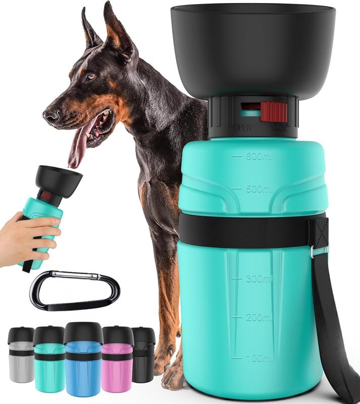 TikTok Shop Portable Dog Water Bottle Leak Proof Dog Water Bowl Dispenser Dog Travel Water Bottle Collapsible Pet Water Bottles for Dogs Hiking Gear On The Go Walking Traveling Beach Essentials