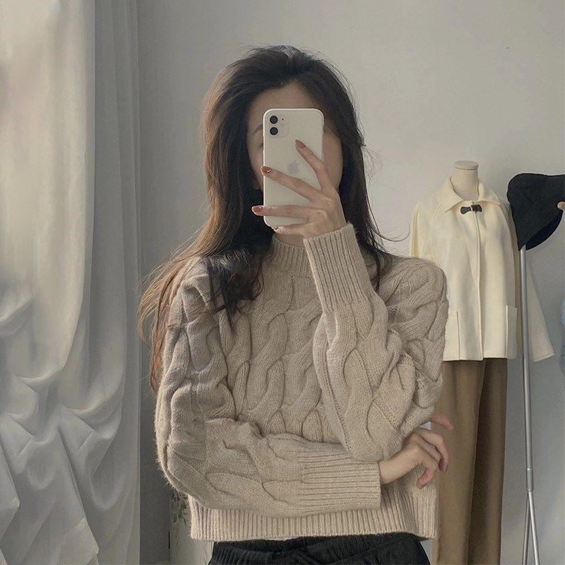 Áo Thun Dài Tay, Thời Trang, Dành Cho Mùa Thu Và Mùa Đông, Hàng Mới Về, Áo Len Cổ Lọ Cho Nữ, Phong Cách Hàn Quốc, Nhẹ Nhàng Và Mỏng Vừa Vặn, Áo Dễ Phối Đồ Top Women Nhung