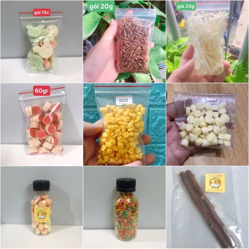 Thức ăn hamster gói ăn thử các loại đồ ăn dặm cho hamster nhiều dinh dưỡng giúp mập mạp,mượt lông,béo ú 