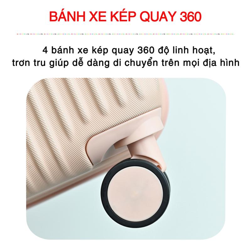 Vali kéo du lịch KS T01 Combo size (20+24), Bảo Hành 5 Năm 1