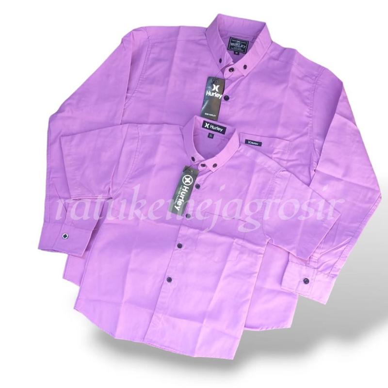 Product Introduction of KEMEJA POLOS AYAH DAN ANAK PREMIUM 3-14 TAHUN WARNA UNGU LAVENDER W Baju 2