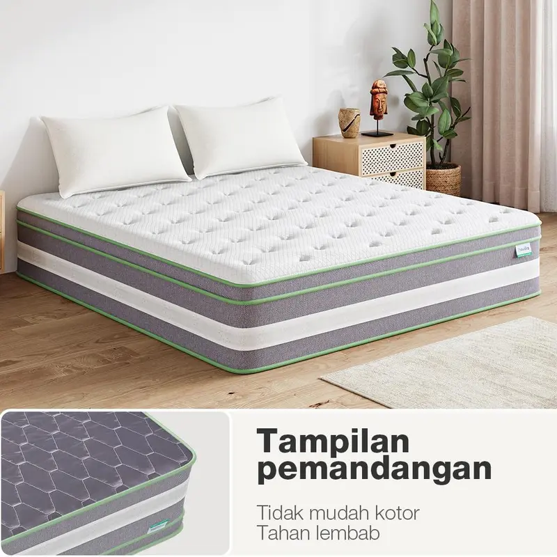 Novilla kasur spons busa dipan divan spring bed tebal 27cm empuk sleep lantai matras anti lembab 4