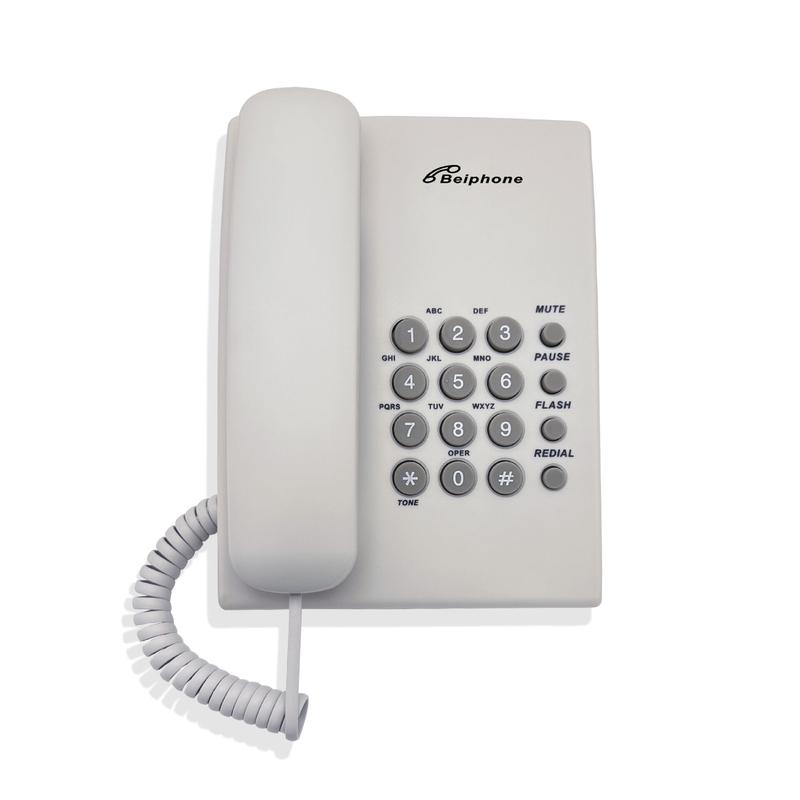 Product Introduction of Corded Telephone, basic landline telephone KX-TS500MX for Home Office Hotel, White & Black desktop analog phone, desktop phone 11