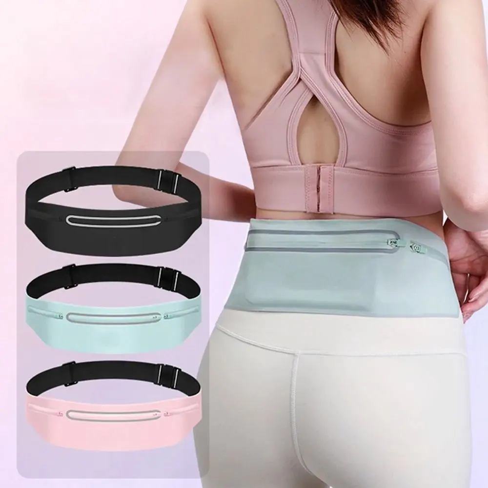 Unisex Waterproof Running Waist Bag Adjustable Large Capacity Sports Belt Pouch Mobile Phone Case Women