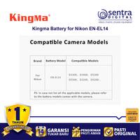 Gambar Kingma Battery for Nikon EN-EL14 ( D3500, D5200, D5300, D5500, D5600 ) dari Sentra Digital Kota Surabaya 3 Tokopedia