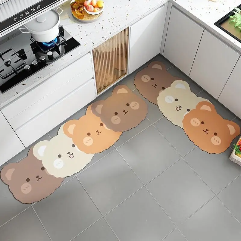 Bộ thảm bếp cao su hàng nhập khẩu cao cấp thấm hút,chống trơn trượt(kt 40*60 cm và 40*120cn) 3