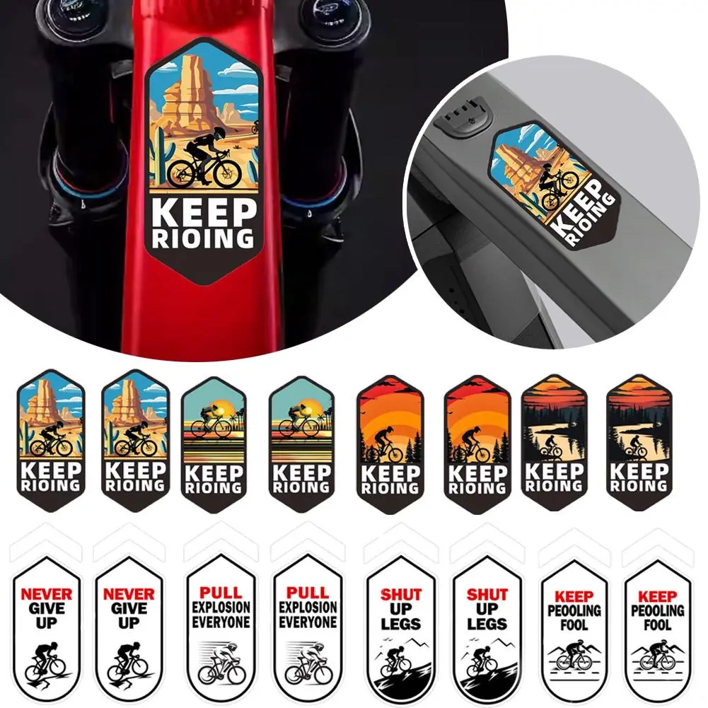 2pcs Bicycle Sticker Set Holographic Helmet Decal Side Strip Fender Body Bike Sticker Car Decal Waterproof