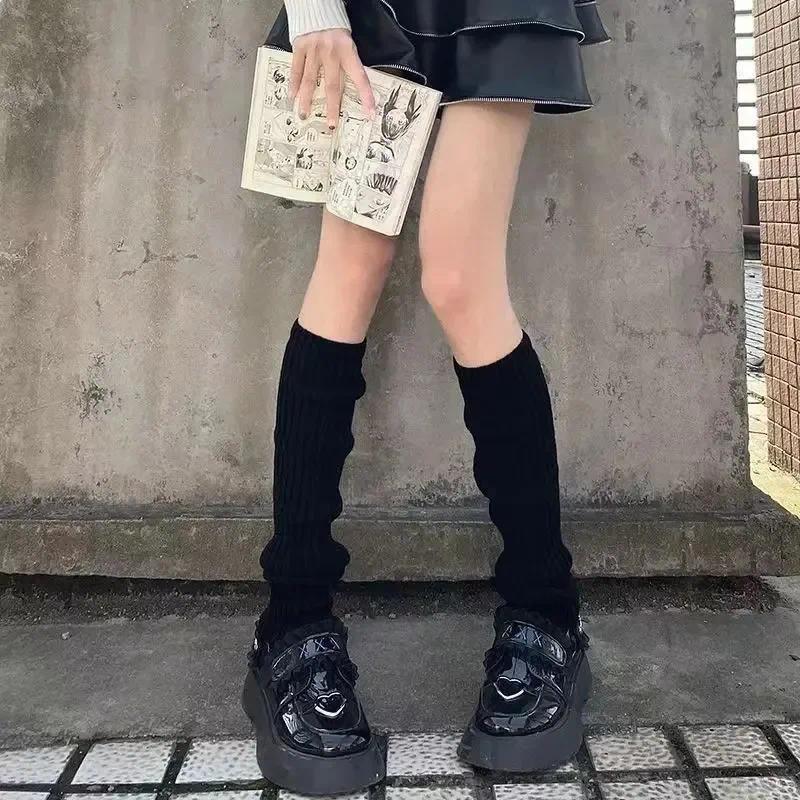 Product Introduction of Tất Giữ Ấm Chân Phong Cách Lolita, Dành Cho Nữ, Tất Dài, Chất Liệu Len Dệt Kim, Che Chân, Giữ Ấm Cánh Tay, Y2K, Thích Hợp Cho Mùa Thu Và Mùa Đông, Tất Len Đan, Tất Tay Áo Khởi Động Women Trắng 2