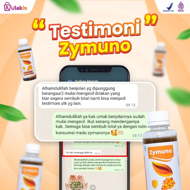 Zymuno – Madu Herbal Membantu  Meningkatkan Daya Tahan Tubuh atau Imun serta Membantu Terapi Benjolan Lipoma dan Tumor) original herbal Kulakin 5