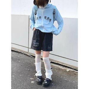 กางเกงยีนส์ขาสั้น ปักลาย ขากว้าง สำหรับผู้หญิง เอวสูง อเนกประสงค์ ลำลอง ขาตรง มาใหม่