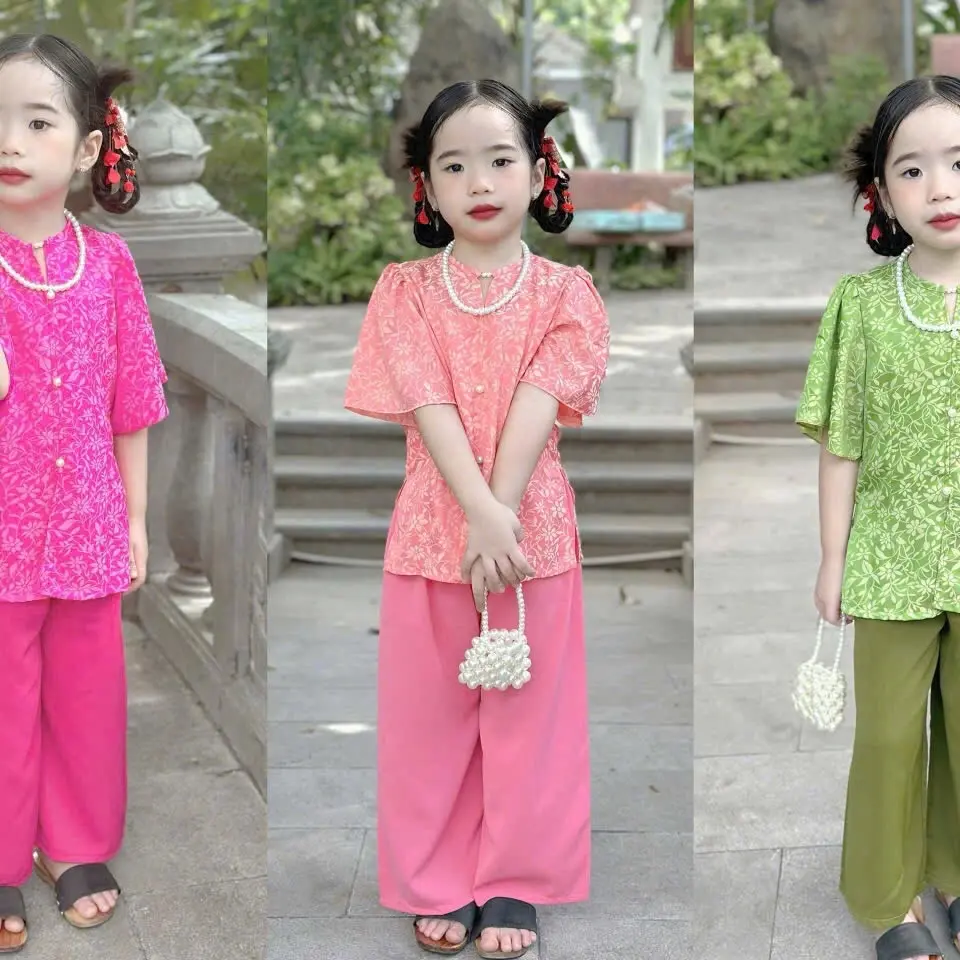 Bộ Bà Ba Cho Bé Từ 10-38 Kí Quần Lụa Mango