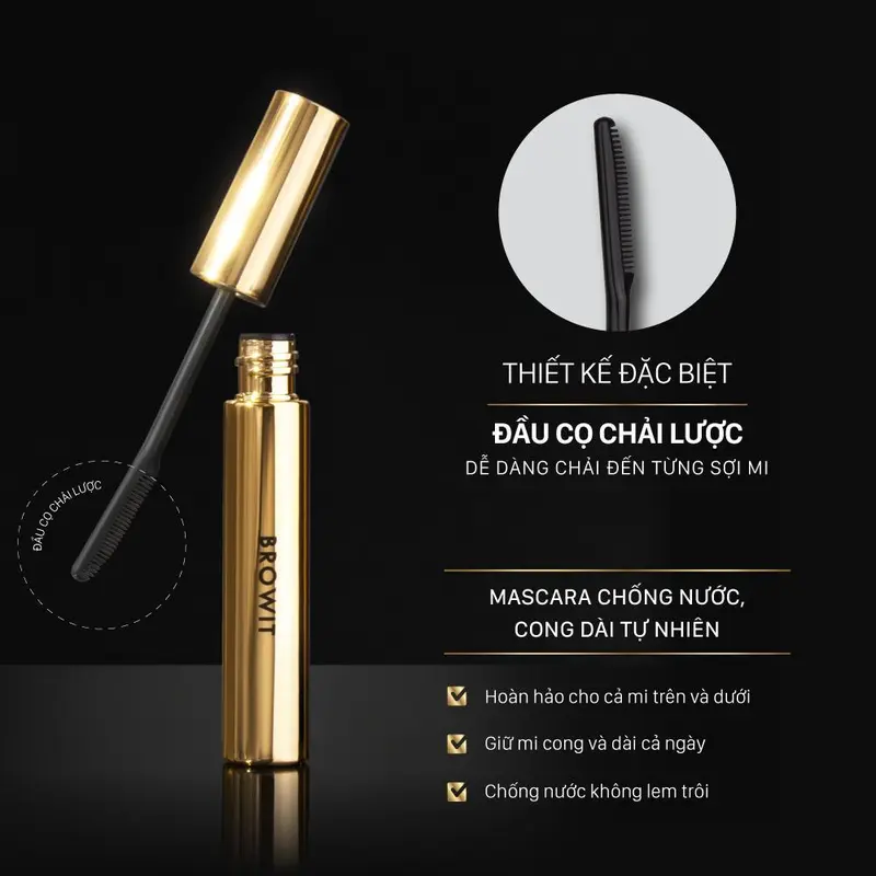 Mascara Nongchat đầu chải lược 5.5g - Endless Night Cosmetic Mỹ Phẩm 2