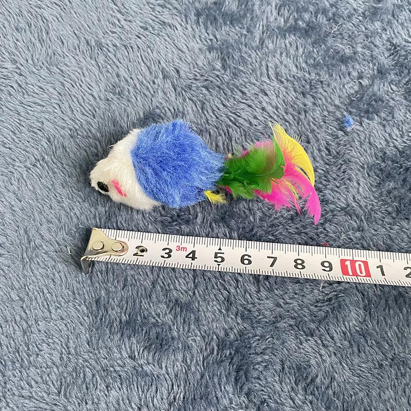 Product Introduction of Cat toys, simulated mice, funny cats, fake mice, feather mice, kittens self-hilarious plush mouse pets, cat toys 2