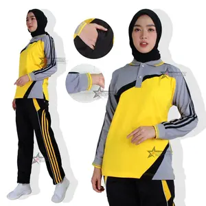 setelan kaos training olahraga / seragam olahraga / setelan baju olahraga Set Celana Muslim Panjang