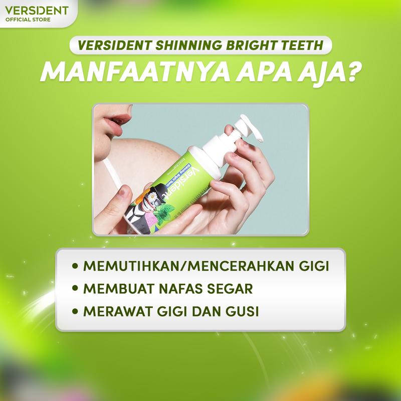 PROMO 1 JAM VERSIDENT (FLASH SALE) - Beli 1 Bonus 1 Sikat Gigi - Pasta Gigi Pemutih, Penghilang bau mulut 2