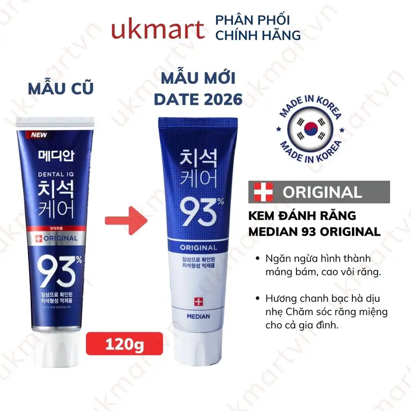 Kem Đánh Răng Hỗ Trợ Trắng Răng Median Dental IQ Original Chính Hãng 4