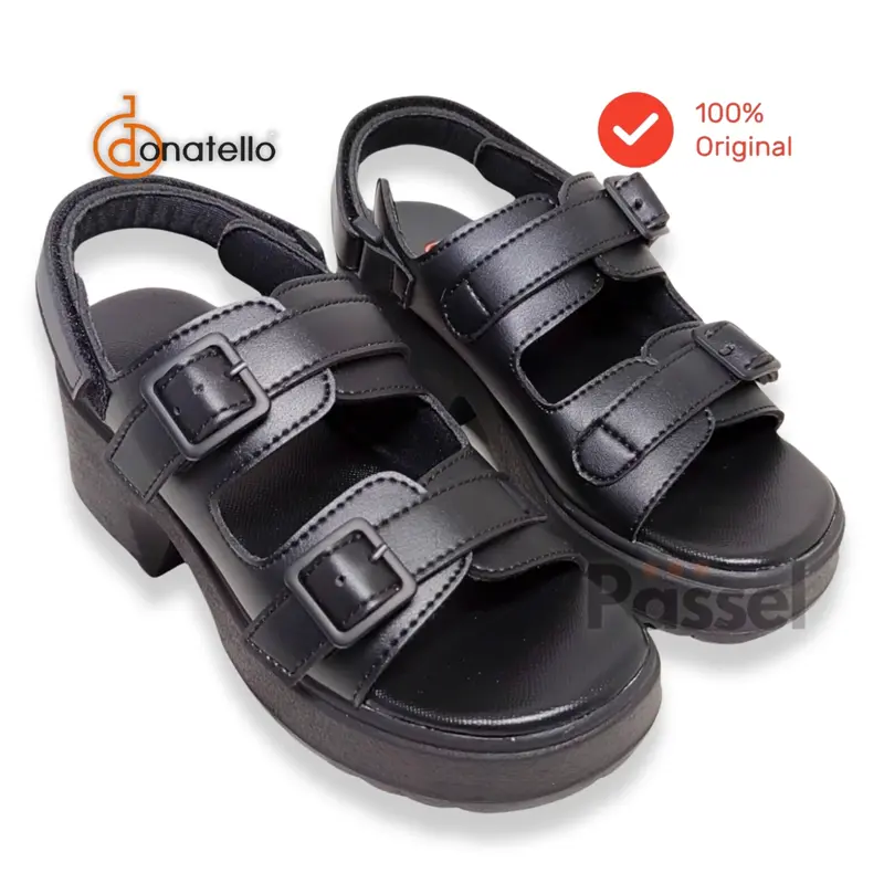 Passel x Donatello Sz 36-40 Sepatu Sandal Wedges Slip On dan Jepit Kasual | PD62711 / PD62712 2