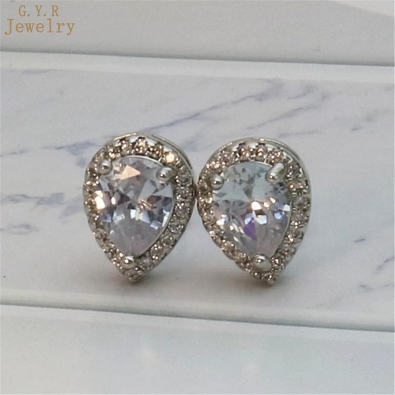 Product Introduction of Khuyên Bông Khuyên Tai Đinh Tán Hình Giọt Nước Moissanite Khảm Sáng Tạo, Giấy Chứng Nhận GRA Miễn Phí 51