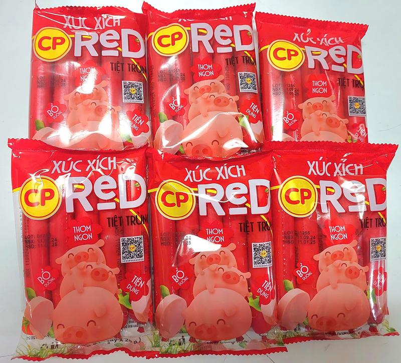  Set 6 gói xúc xích tiệt trùng CP mỗi gói 100g 