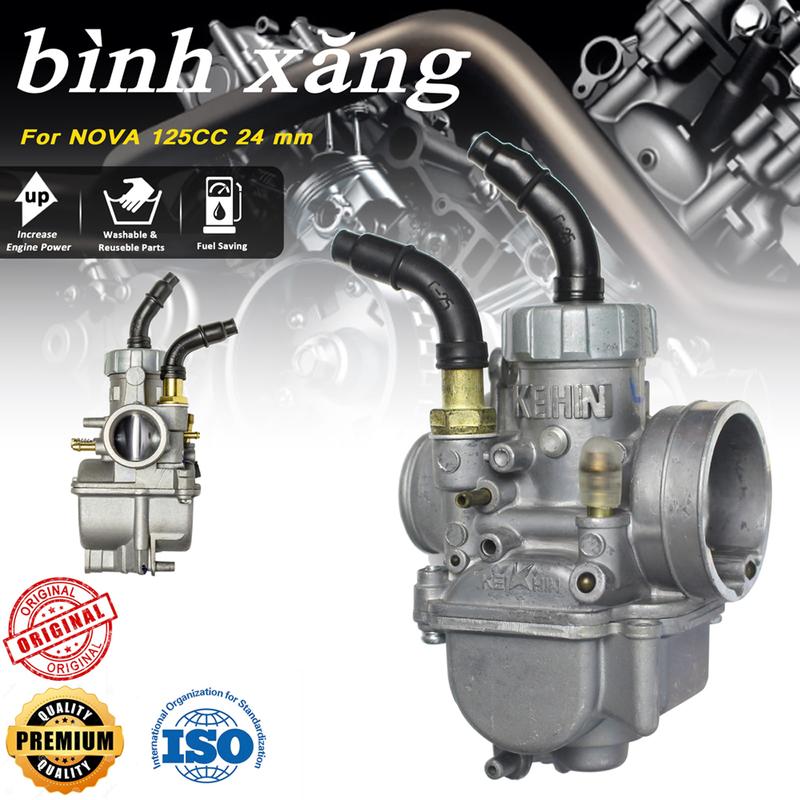 Bình xăng con BỘ CHẾ HÒA KHÍ : FULL BỘ NOVA 125 HỌNG 24mm