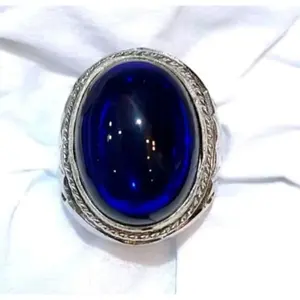 Cincin batu king safir dim 18 ring alpaka super