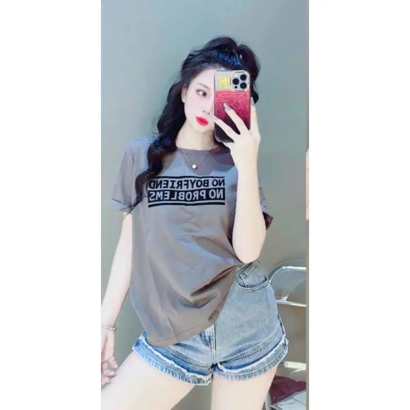 Áo Thun Cotton Thái Nữ FORM RỘNG, FORM VỪA 40~75kg Mềm Mịn Mát Cổ Tròn (MÃ A42 NO PRO) Voi Women Top Voan 6