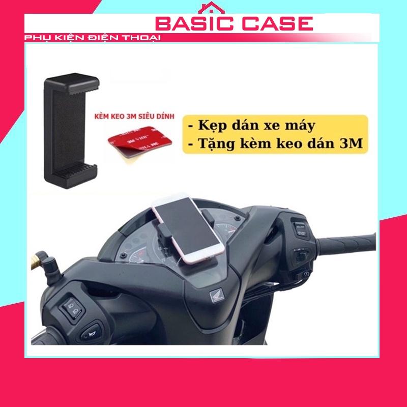 Kẹp điện thoại dán xe máy dán trên mặt đồng hồ Tặng băng dính 3M Đầu Kẹp Điện Thoại Gắn Tripod live stream đỡ điện thoại 0