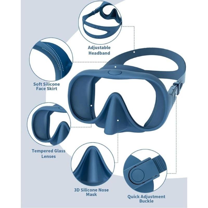 Masker Selam Anti-kabut /Full Silicone Seal Scuba Diving Swim Mask /Bingkai Besar Kacamata /Selam Tepi Silikon Cair Lensa Tunggal Anti Gores /180 ° Clear View Snorkel Mask dengan Anti-Fog Coating Tempered Glass Peralatan Snorkeling Masker Selam Anti-kabut /Full Silicone Seal Scuba Diving Swim Mask /Bingkai Besar Kacamata /Selam Tepi Silikon Cair Lensa Tunggal Anti Gores /180 ° Clear View Snorkel Mask dengan Anti-Fog Coating Tempered Glass Peralatan Snorkeling