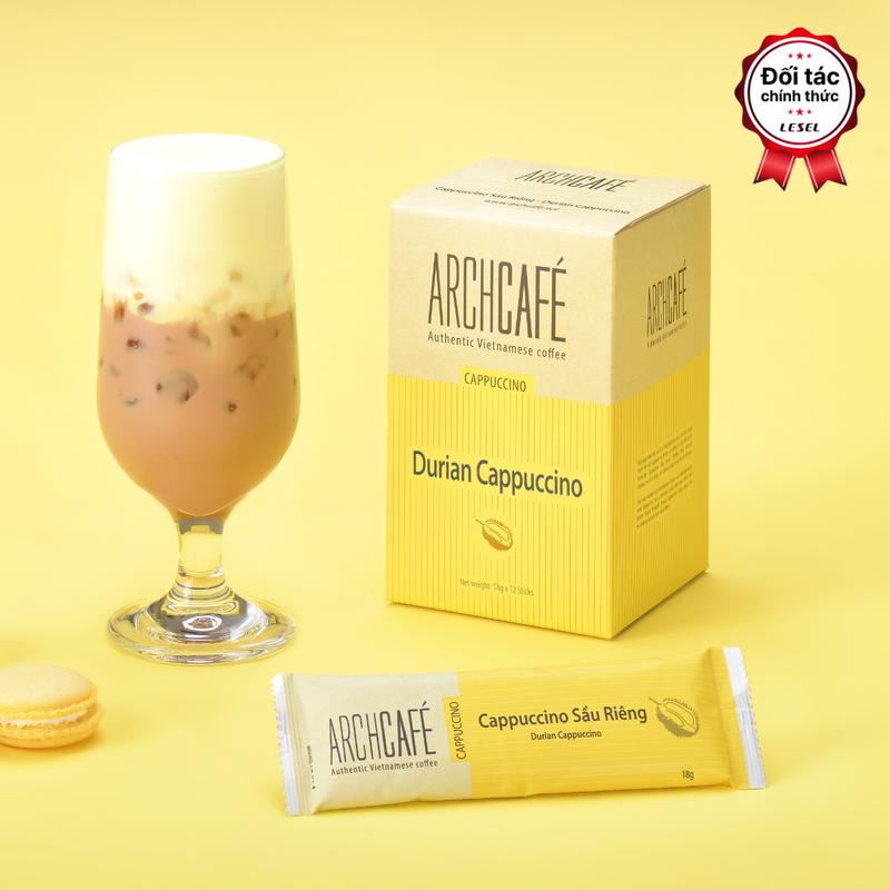 Cà phê Cappuccino Sầu Riêng Archcafe (hộp 12 gói x 18.5g)
