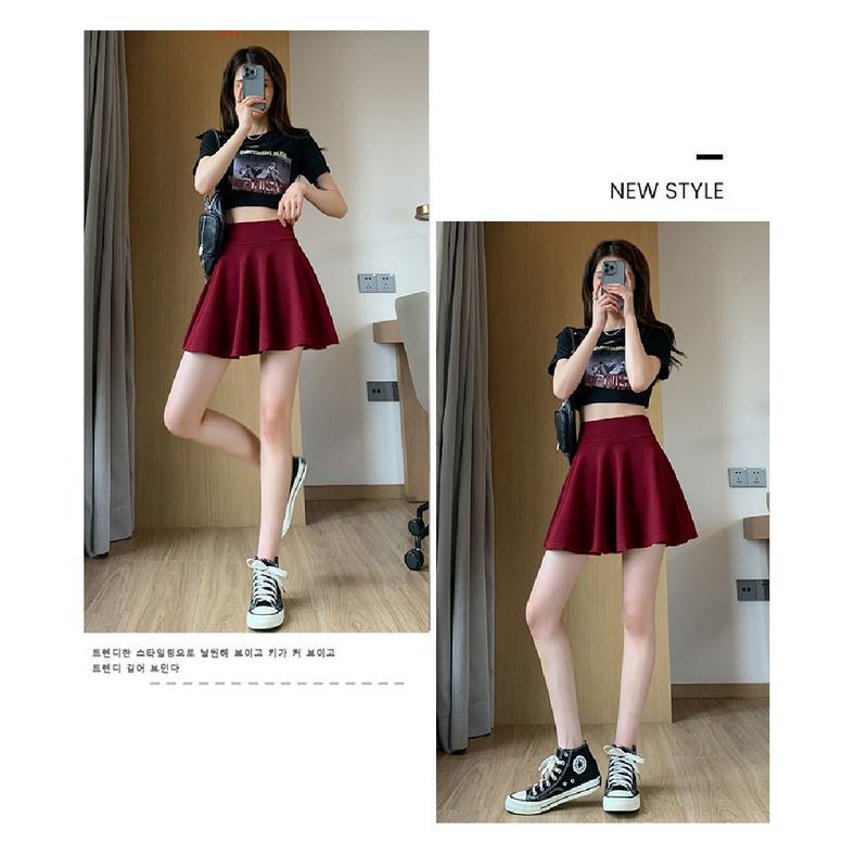 Product Introduction of Elastic Waist Pleated Skirt Large Size Extra Short Bubble Non-Lined Stretch Skirt Pleated Skirt for Plump Girls Womenswear Bottom Lingerie Comfort 11
